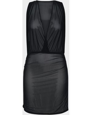 Sunshine 79 Maximal Mesh Mini Dress - Black