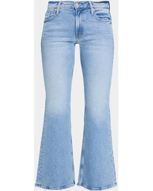 Mother Petite Lil Jinx Sneak Flare Jeans - Blue