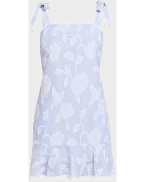 Generation Love Darcey Floral Stripe Mini Dress - Blue