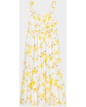 Rails Rafaella Floral Sleeveless Midi Dress - Metallic