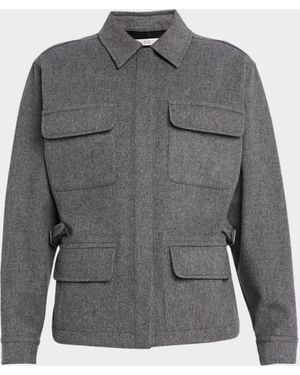 Co. Workwear Wool-Cashmere Shirt Jacket - Gray