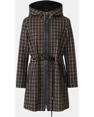 Mackage Blithe-Stp Wool And Leather Belted Coat - Black