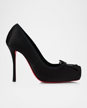 Christian Louboutin Cassia Satin-Sole Ballerina Pumps - Black