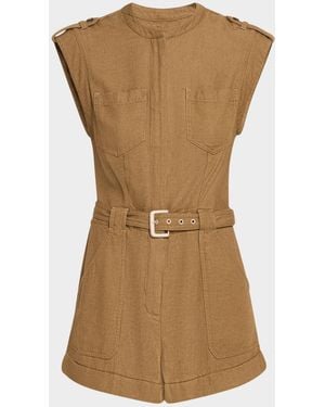 Jonathan Simkhai Tinka Belted Romper - Natural