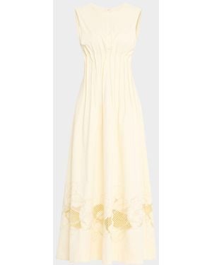 Clea Anika Embroidered Dress - Natural