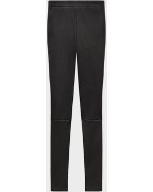 Theory Adbelle High-Waist Leather Leggings - Black