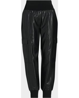 Likely Giles Faux-Leather Crop Pants - Black