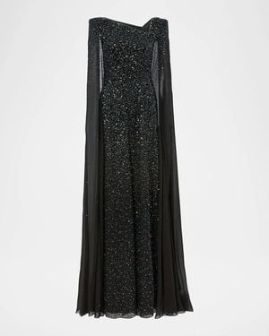 Jenny Packham Twilight Embellished Gown - Black