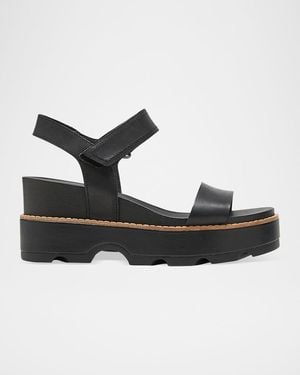 Sorel Joani Leather Grip Comfort Sandals - Black