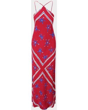 STAUD Cubism Maxi Dress - Red