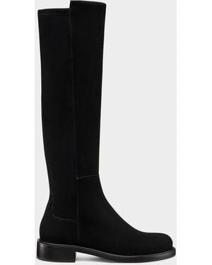 Stuart Weitzman 5050 Gisele Suede Over The Knee Boots - Black