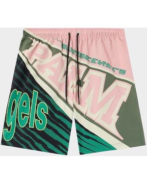 Palm Angels Apos;S Racing Logo Swim Trunks - Green