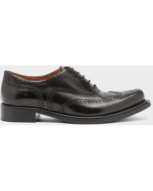 Versace Apos;S Maverick Leather Derby Shoes - Black