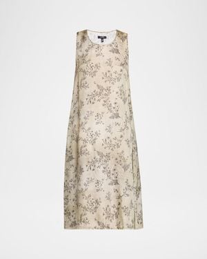 R13 Floral Sleeveless Midi Dress - Natural