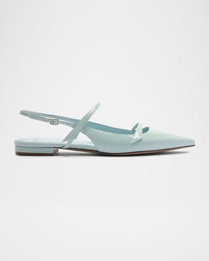 Alexandre Birman Tita Leather Slingback Flats - Blue