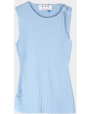 Ph5 Laurel Ribbed Tank Top - Blue
