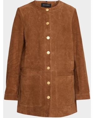 Kobi Halperin Linda Bonded Suede Coat - Brown