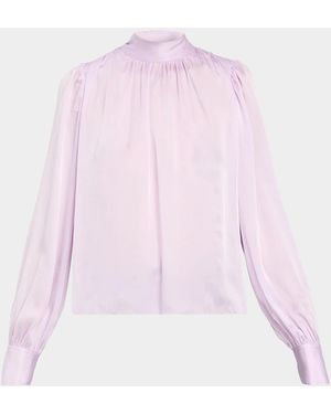 Ulla Johnson The Ornament Silk Blouse - Pink