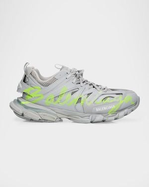 Balenciaga Apos;S Track Mesh Fashion Sneakers - Green