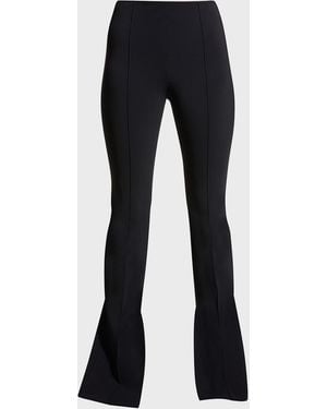 Adam Lippes Neoprene Slit-cuff Flare Pants - Black