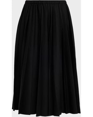6397 Pull-On Pleated Skirt - Black