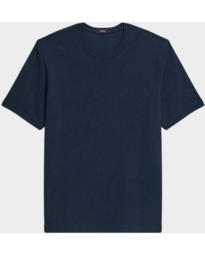 Theory Apos;S Delroy Performance Jersey Crewneck T-Shirt - Blue