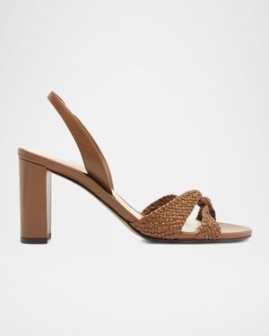 Alexandre Birman 75Mm Sabrina Leather Sandals - Brown