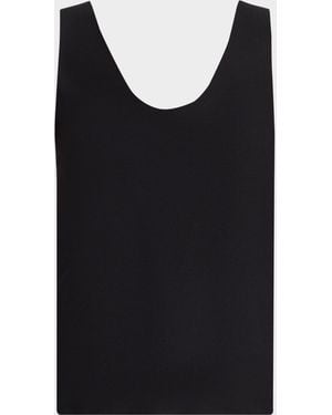 Commando Scoop-Neck Cotton Tank Top - Black