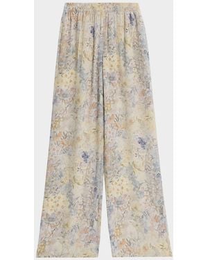 Golden Goose Journey Floral Print Sweatpants - White