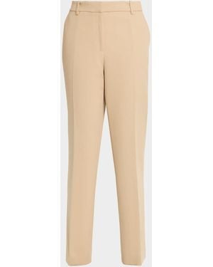 Lafayette 148 New York Manhattan Cotton Twill Cigarette Pants - Natural