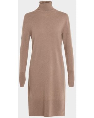 JOSEPH Turtleneck Cashmere Sweater Dress - Brown