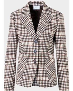 Akris Punto Tweed Check Wool-Blend Blazer - Multicolor