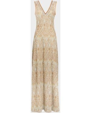 Ramy Brook Reese Diamond Knit Maxi Dress - Natural