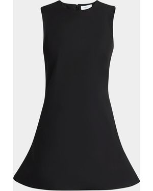 McQueen Flared A-Line Sleeveless Mini Dress - Black