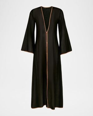 ViX Peony Long Cotton Dress Coverup - Black