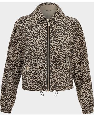 Gorski Metis-Print Suede Drawstring Jacket - Multicolor