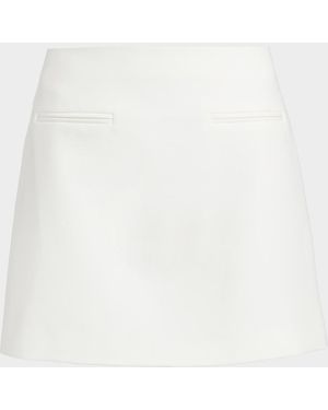 MILLY A-Line Cady Mini Skirt - White