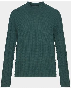 Emporio Armani Basketweave Sweater - Green