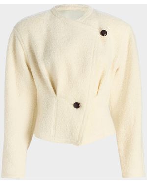 Isabel Marant Suna Wool-Blend Asymmetric Jacket - Natural