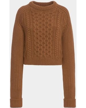 Malo Cable-Knit Cashmere Sweater - Brown