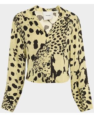 Nanushka Cadie-Print Georgette Blouse - Multicolor
