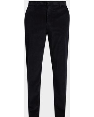 Canali Apos;S Flat Front Sport Pants - Blue