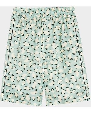 Jil Sander Apos;S Viscose Floral Pull-On Shorts - Green