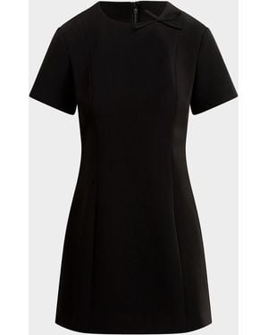 FAVORITE DAUGHTER The Cherie Bow-Embellished Mini Dress - Black