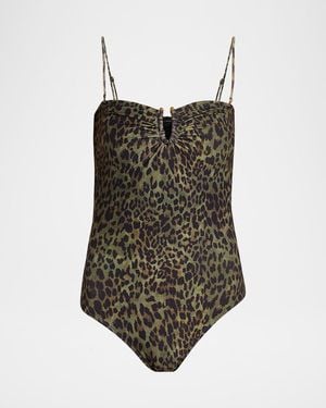 Nili Lotan Leopard One-Piece Swimsuit - Multicolor