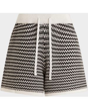 Varley Villiers Zigzag Cotton Shorts - Multicolor