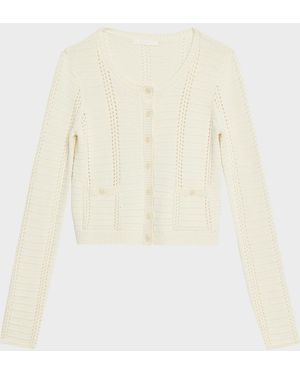 SABLYN Charlotte Slim Cashmere Cardigan - White