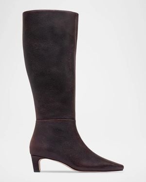 Bernardo 50Mm Eliza Leather Knee-High Boots - Black