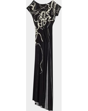 sachin and babi light blue dress Jason Wu Ivory black leather strap backless silk maxi slip dress wedding  gown at 1stDibs