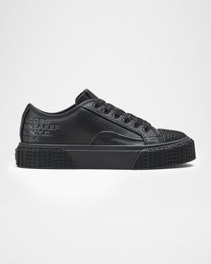 Marc Jacobs Leather Low-Top Logo Sneakers - Natural